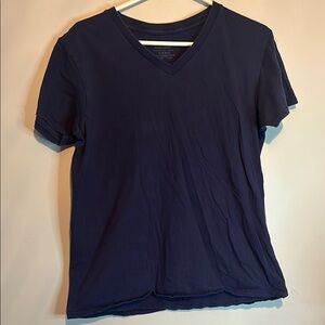 Classic Navy V-Neck Women's Top